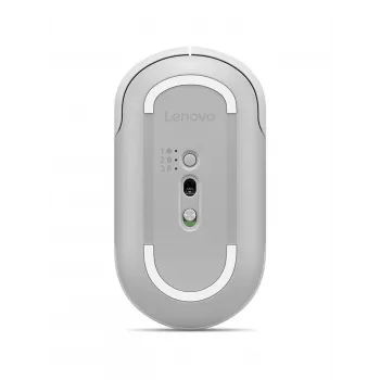 Lenovo 700 -langaton hiljainen hiiri Multi-Device, molempikätinen, optinen, 4000 DPI, RF + Bluetooth, 8 painiketta, valkoinen