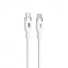 TARGUS silikoninen USB-C–USB-C 60W -latauskaapeli 1,5 m - valkoinen