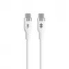TARGUS silikoninen USB-C–USB-C 60W -latauskaapeli 1,5 m - valkoinen