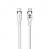 TARGUS silikoninen USB-C–USB-C 60W -latauskaapeli 1,5 m - valkoinen