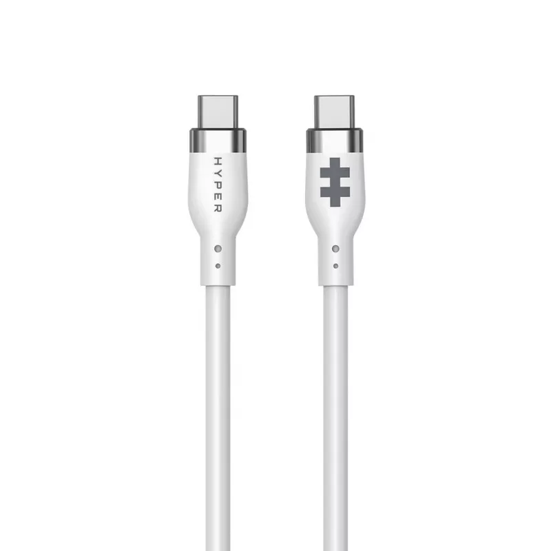 TARGUS silikoninen USB-C–USB-C 60W -latauskaapeli 1,5 m - valkoinen