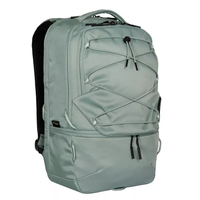 Reppu TARGUS Work+Play Flex Ecosmart TBB65905GL 15–16 tuuman kannettaville, kierrätetty polyesteri, vihreä