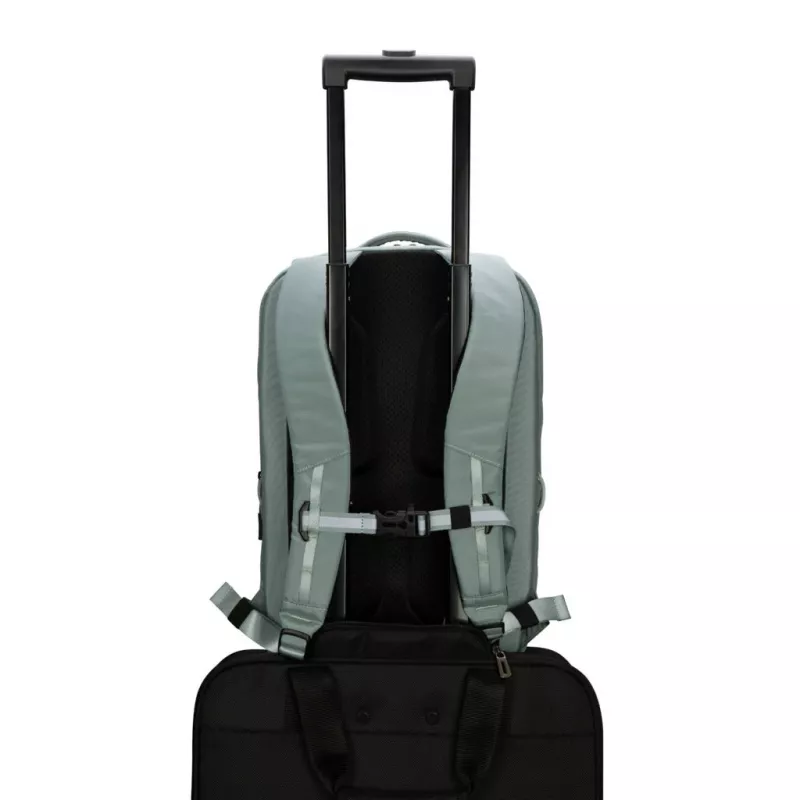 Reppu TARGUS Work+Play Flex Ecosmart TBB65905GL 15–16 tuuman kannettaville, kierrätetty polyesteri, vihreä