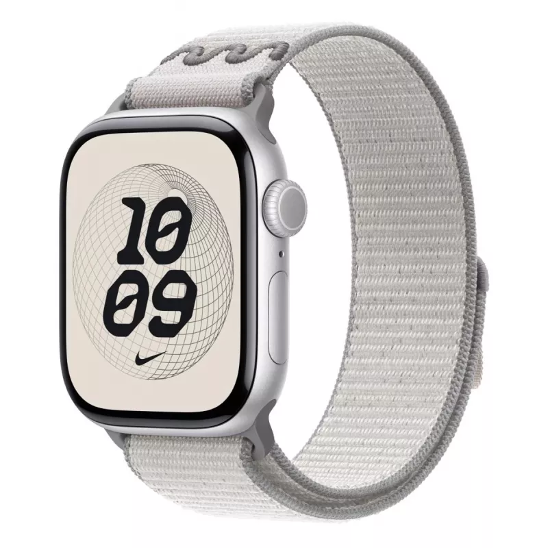 Ranneke Apple 42 mm Verschleiertes Grau Nike Sport Loop harmaa 130–190 mm