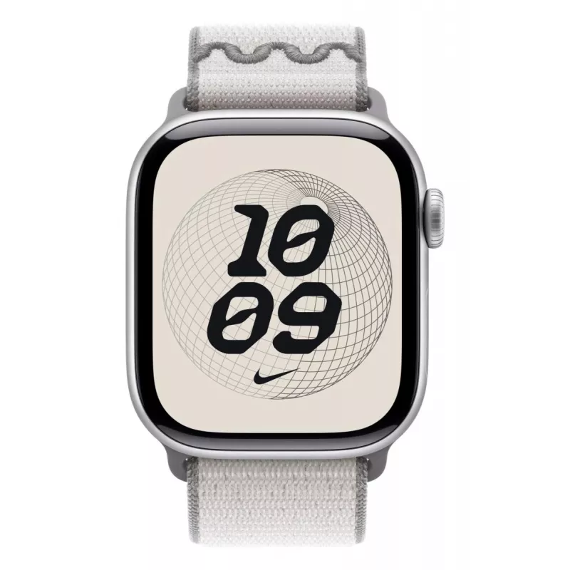 Ranneke Apple 42 mm Verschleiertes Grau Nike Sport Loop harmaa 130–190 mm