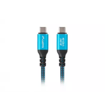 Lanberg CA-CMCM-44CU-0005-BK USB-C M/M USB4-kaapeli 0,5 m, 240 W, 8K 60 Hz