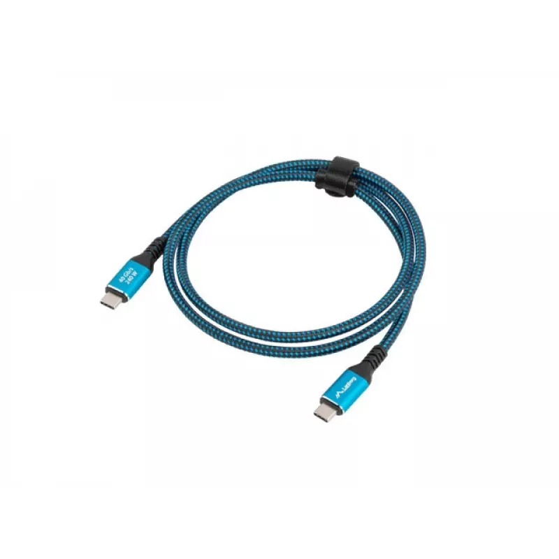 Lanberg CA-CMCM-44CU-0005-BK USB-C M/M USB4-kaapeli 0,5 m, 240 W, 8K 60 Hz