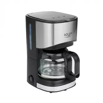 Suodatinkahvinkeitin Adler AD 4407, 550 W, 0,7 L kannu, hopea/musta, puoliautomaattinen