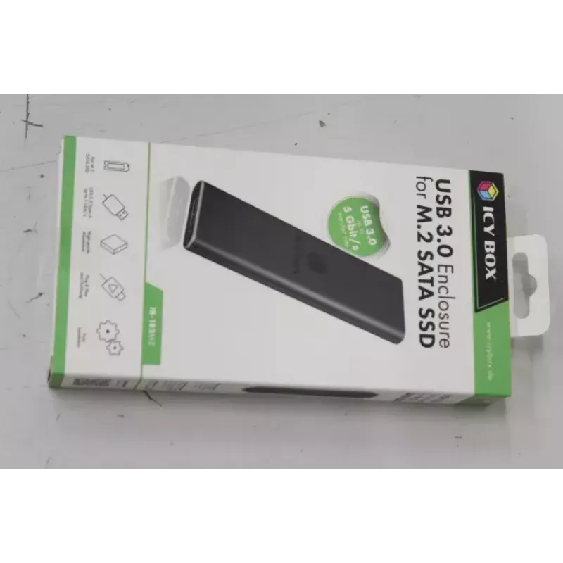SSD-kotelo Icy Box 1x mSATA SSD USB 3.0 -isäntä alumiini musta IB-183M2