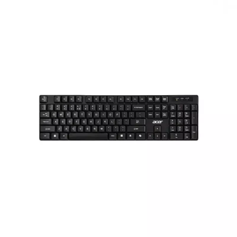 Acer GP.ACC11.03M näppäimistö ja hiiri, kotitoimisto, USB, musta, harmaa