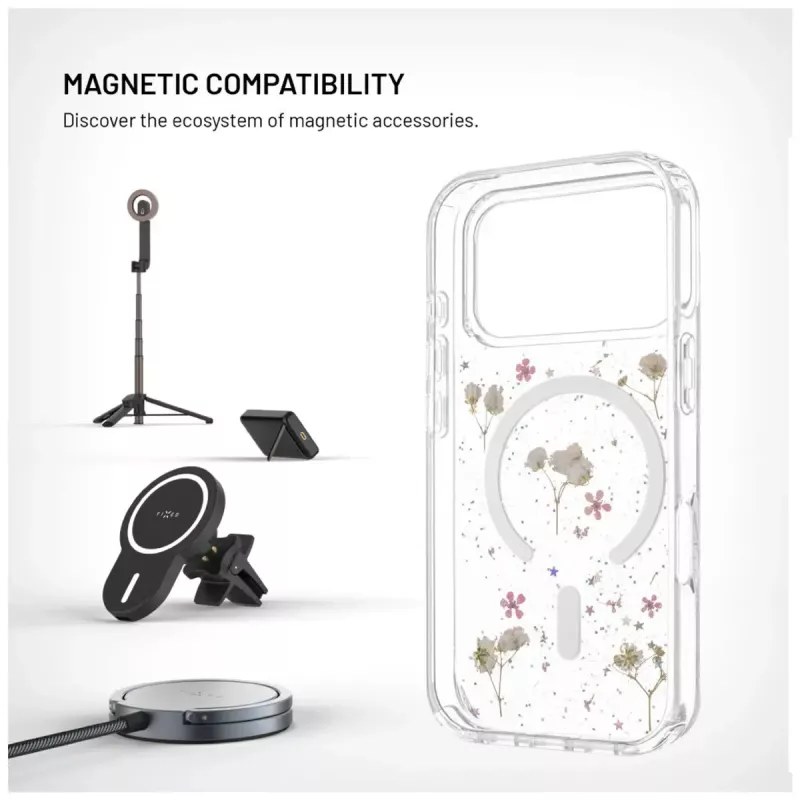 Takakansi FIXED MagBloom Apple iPhone 17 Pro — TPU, Blush Plum