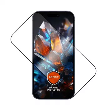 Näytönsuojakalvo FIXED Apple iPhone 17 Pro — karkaistu lasi, musta, Armor-muotoilu, pölytön asennustyökalu, AR-pinnoite