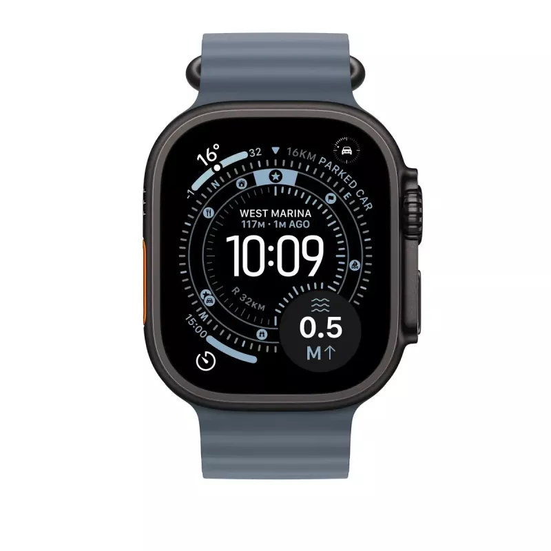 APPLE 49 mm Anchor blue Ocean Band – musta titaanipinta