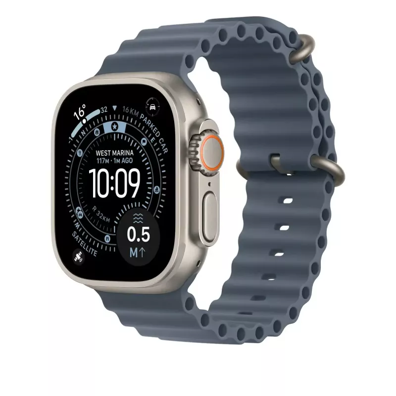 Apple Natural Titanium Finish MGCC4ZM/A -ranneke sininen fluorelastomeeri 49 mm
