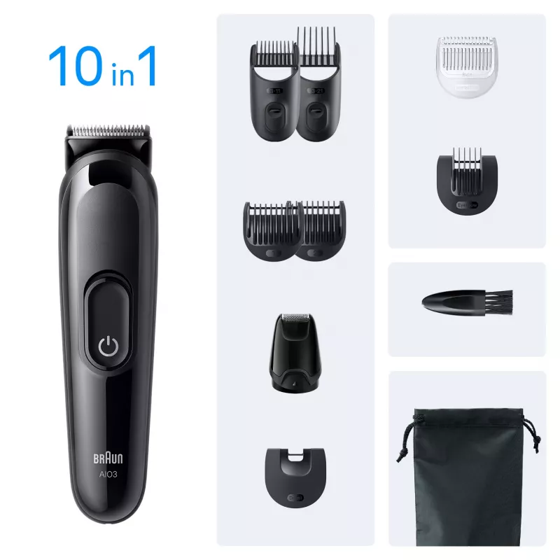 Braun AIO3560 hiustenleikkuri/trimmeri musta 14 nikkeli-metallihydridi (NiMH)
