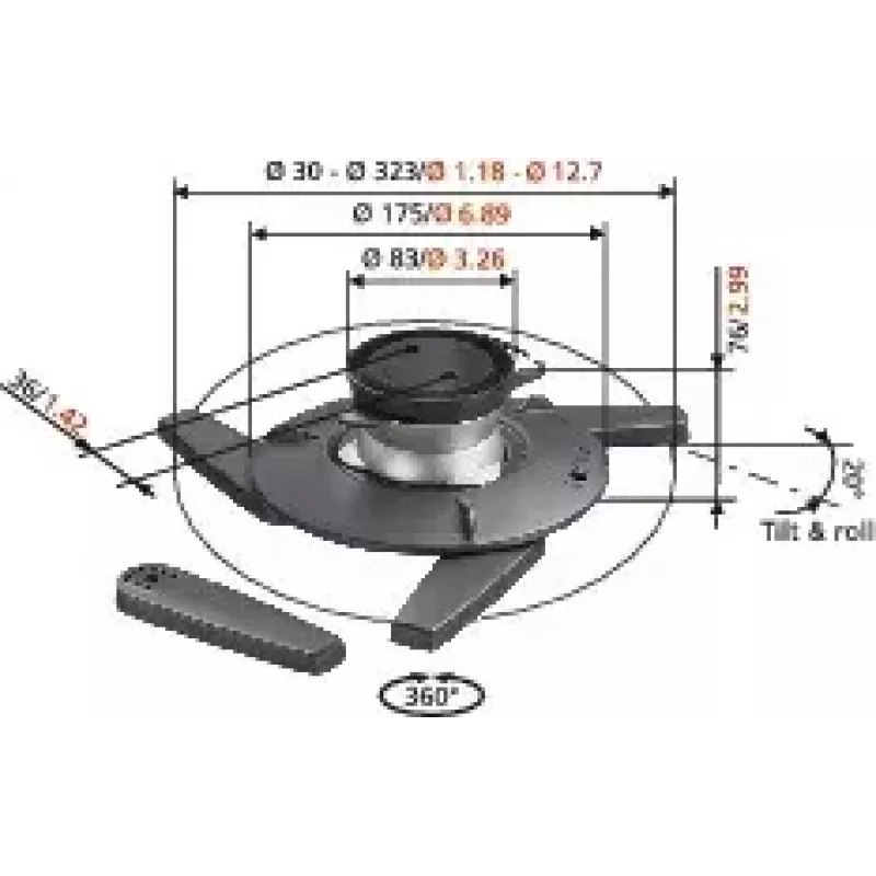 Vogel's EPC 6545 - projektorin kattoratkaisu