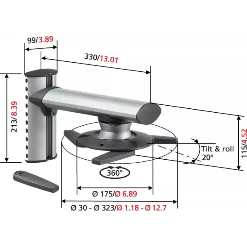 Vogel's EPW 6565 – projektorin seinäteline