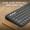 Logitech Pebble Keys 2 K380s näppäimistö yleiskäyttöön RF langaton + Bluetooth QWERTY US International grafiitti