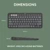 Logitech Pebble Keys 2 K380s näppäimistö yleiskäyttöön RF langaton + Bluetooth QWERTY US International grafiitti