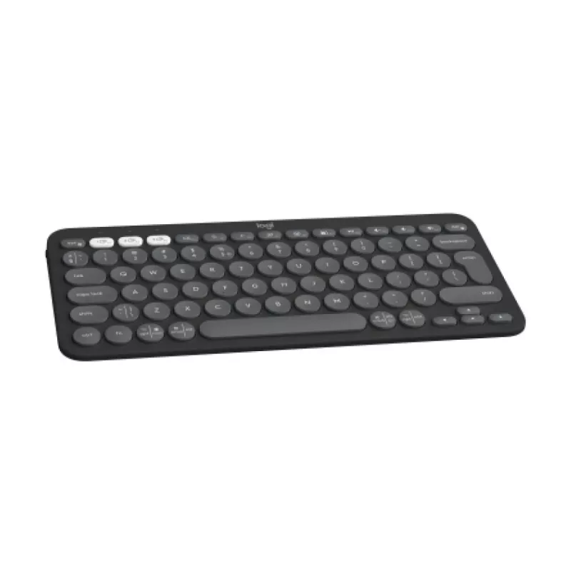 Logitech Pebble Keys 2 K380s näppäimistö yleiskäyttöön RF langaton + Bluetooth QWERTY US International grafiitti