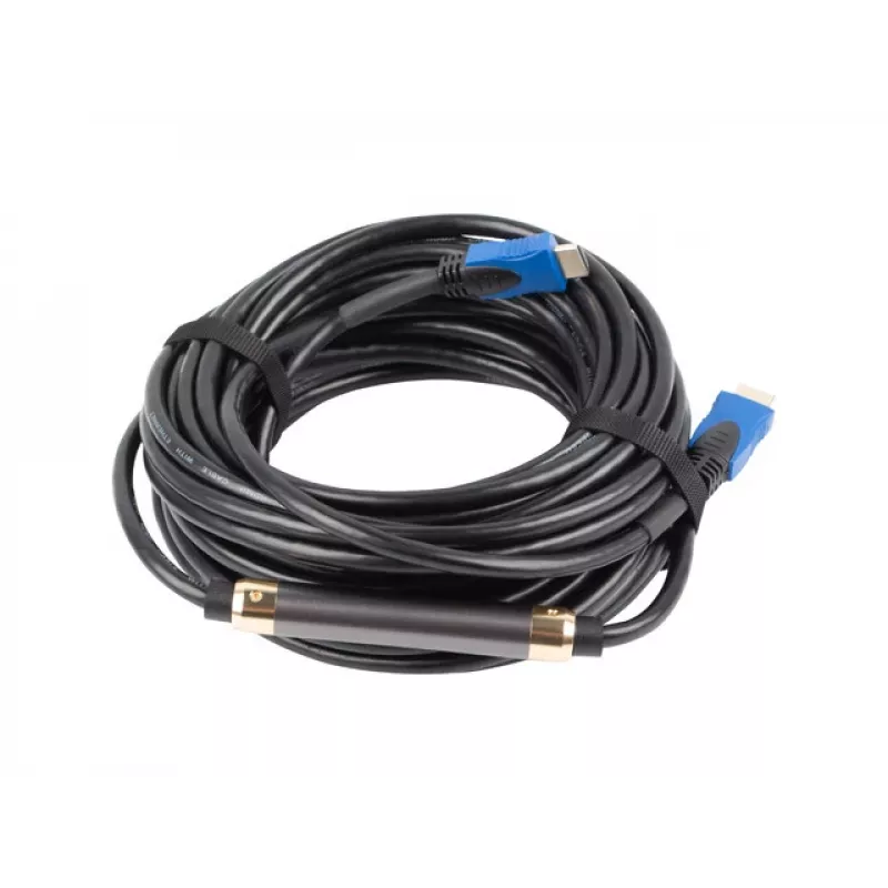 HDMI-kaapeli LANBERG CA-HDMI-20CU-0200-BK — 20 m, HDMI 2.0, 18 Gbit/s, 4K (2160p), 144 Hz, ARC, Ethernet, kullattu