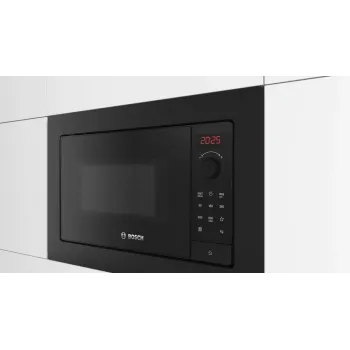 Kalusteisiin asennettava mikroaaltouuni Bosch Serie 2 BFL623MB4 20 L 800 W LED-näyttö musta kiertosäädin