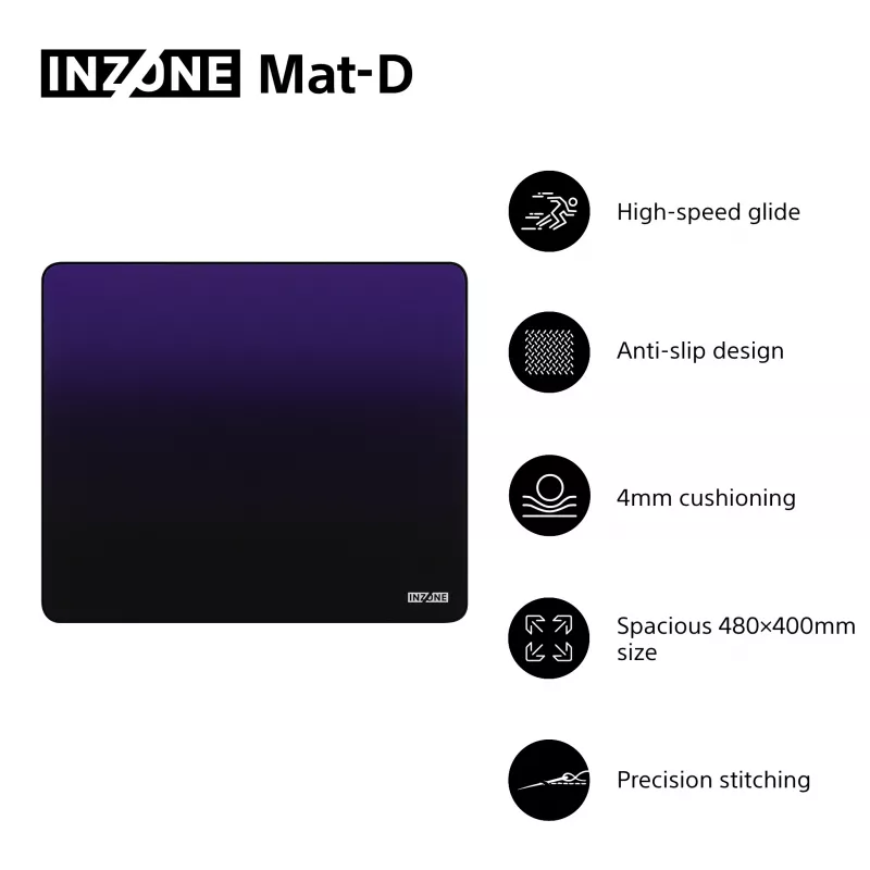 Sony INZONE Mat-D pelihiirimatto musta