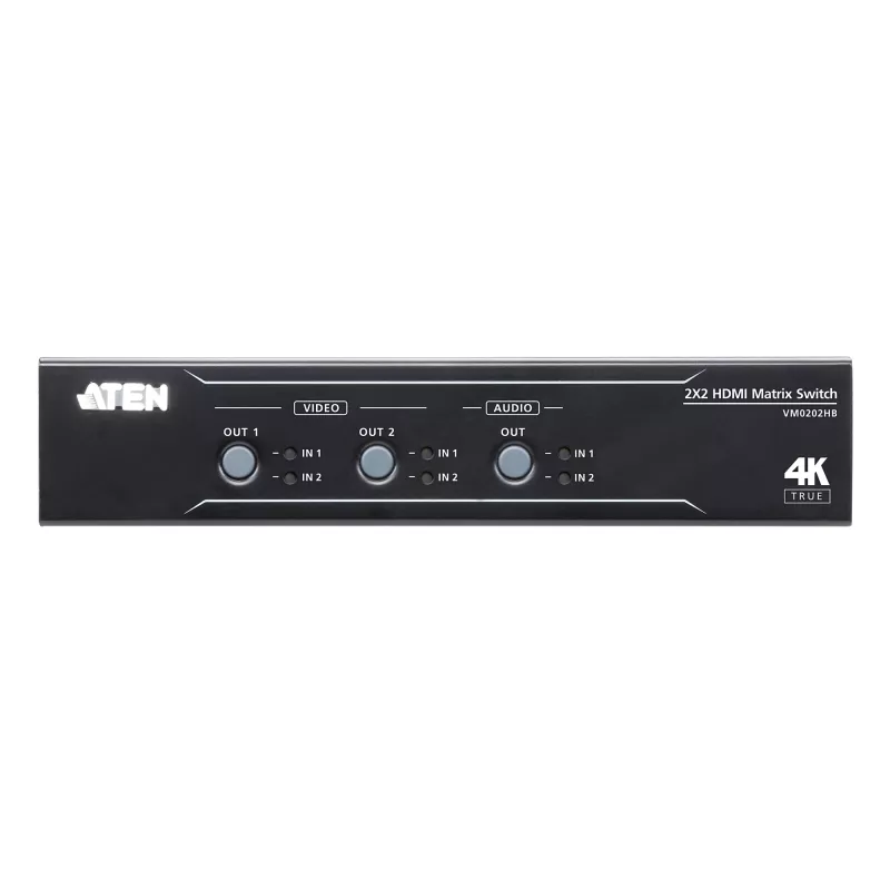 ATEN 2 x 2 True 4K HDMI-matriisikytkin audio-de-embedderillä