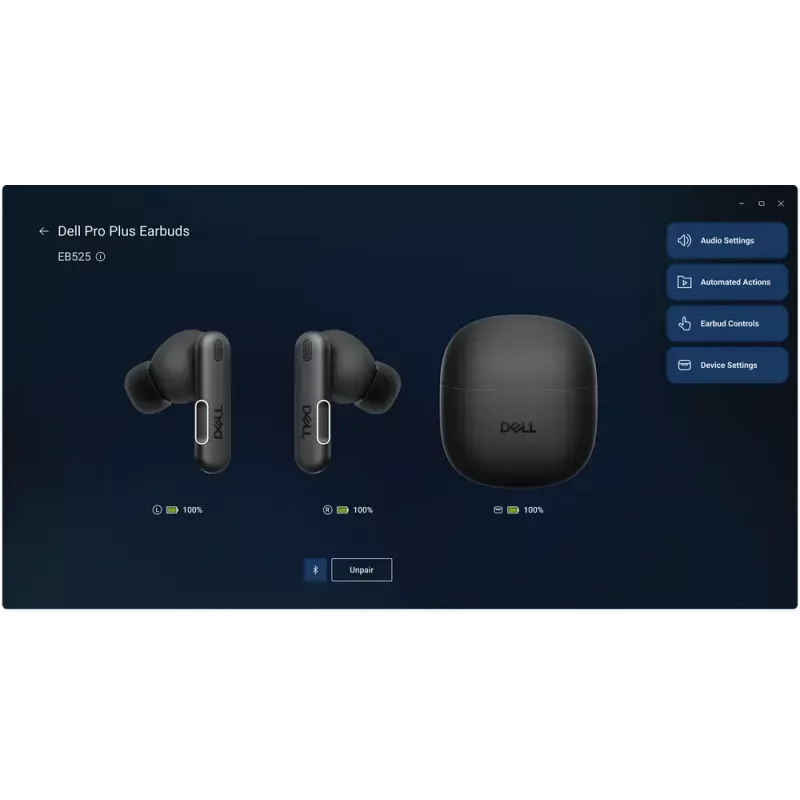 DELL EB525 kuulokkeet True Wireless Stereo (TWS) in-ear puhelut/musiikki Bluetooth musta