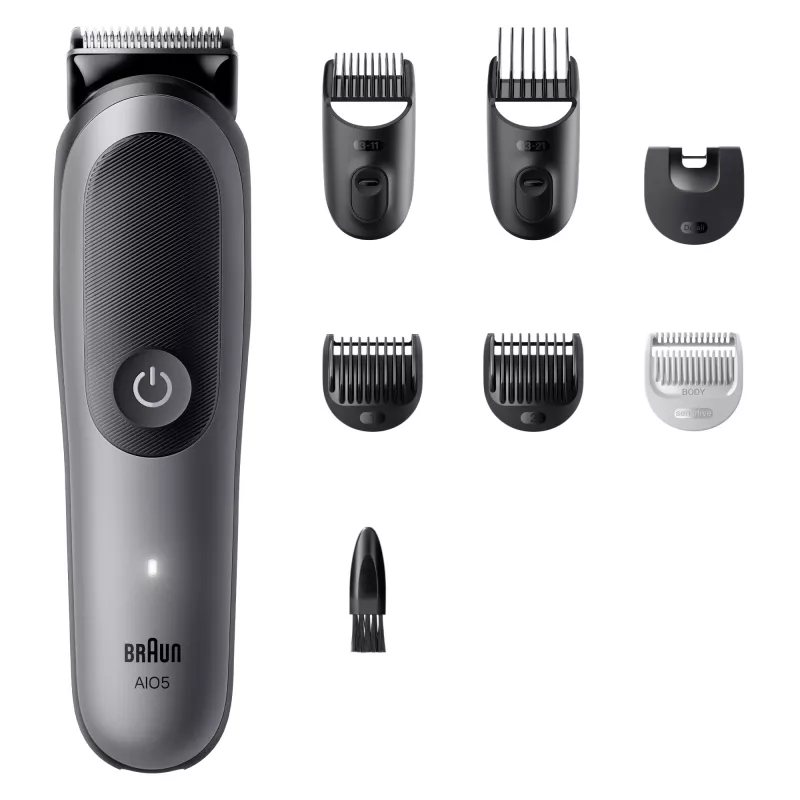Braun Series 5 AIO5520 All-in-One 7-in-1-trimmerisarja, langaton, 14 pituusasetusta, musta