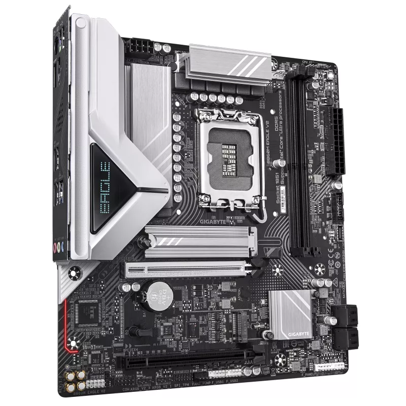 Emolevy GIGABYTE B860M EAGLE V2 — Micro ATX, LGA 1851, Intel B860, 2 DIMM DDR5 jopa 9066 MHz, PCIe 5.0, 2.5GbE