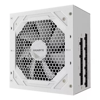 Virtalähde GIGABYTE UD750GM PG5 V2 750W ATX 3.1, 80 PLUS Gold, täysmodulaarinen, 8 SATA, 4x (6+2) PCIe, 2x EPS, valkoinen