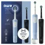 Oral-B Vitality Pro Duo pyörivä-värähtelevä hammasharja aikuisille, musta, sininen, valkoinen