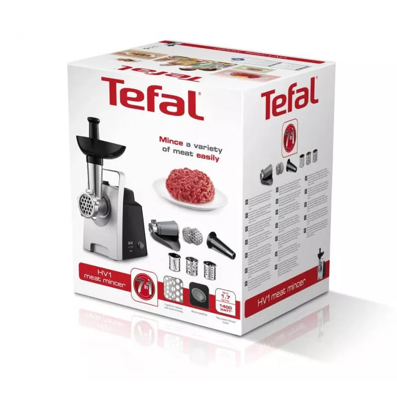 Tefal HV1 NE1098 -lihamylly 1400 W 1,7 kg/min musta, hopea