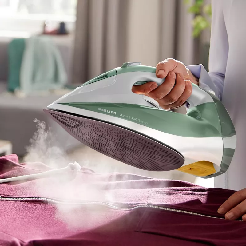 Philips 7000-sarja DST7012/70 -silitysrauta höyrysilitysrauta SteamGlide Plus -silityspohja 2600 W vihreä, harmaa