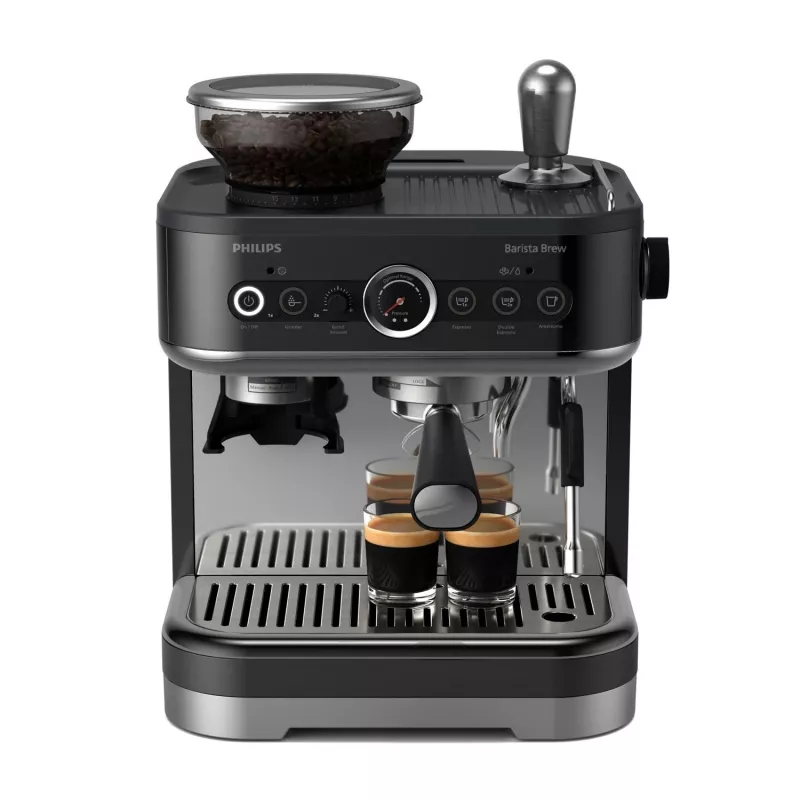 Philips Barista Brew, espressokeitin, 2,3 L, integroitu mylly, 1350 W, musta