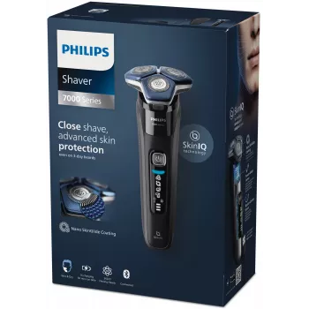 Sähköinen pyörivä parranajokone Philips Series 7000 S7886/35 — 3 ajopäätä, märkä ja kuiva, Li-Ion-akku, 60 min käyttöaika, musta