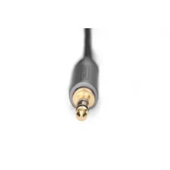 Äänisovitinkaapeli Digitus DB-510330-010-S 3,5 mm RCA:han 1 m musta