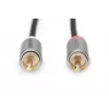 Äänisovitinkaapeli Digitus DB-510330-010-S 3,5 mm RCA:han 1 m musta