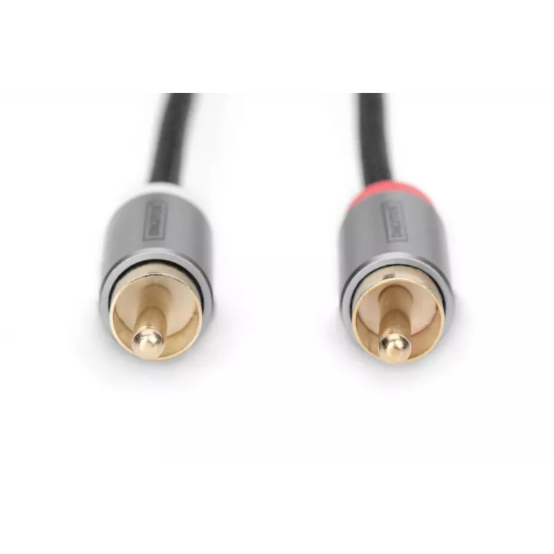 Äänisovitinkaapeli Digitus DB-510330-010-S 3,5 mm RCA:han 1 m musta