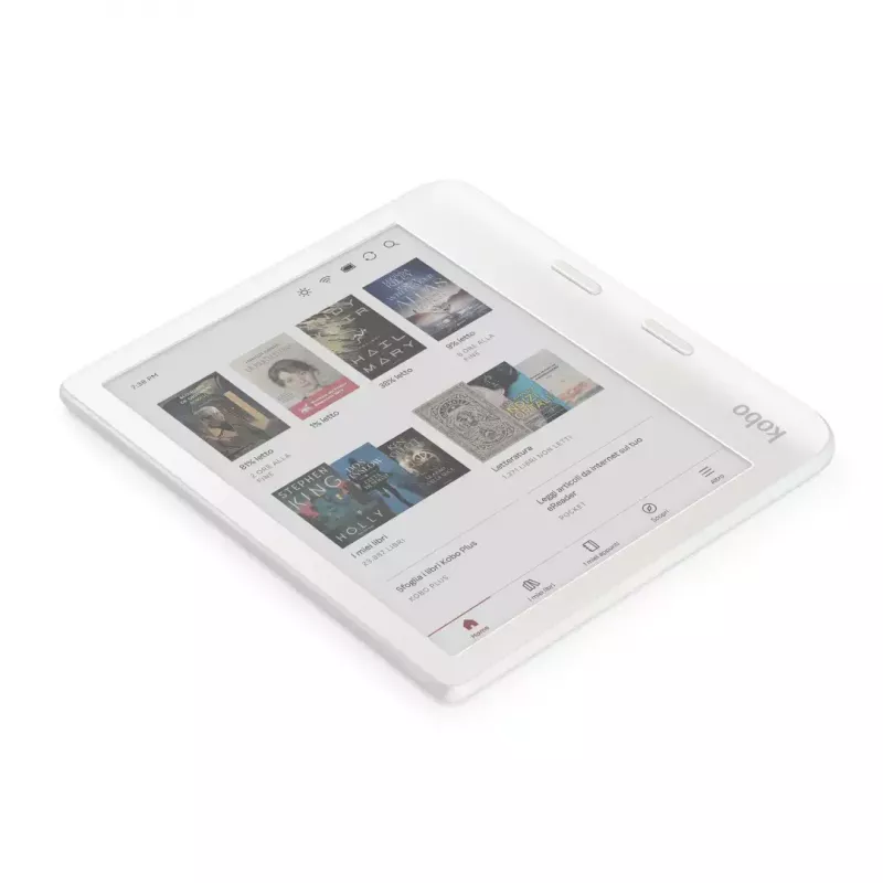 E-kirjan lukulaite Kobo Libra Colour 7 inch E Ink Kaleido, 32 GB, Wi‑Fi, Bluetooth, vedenpitävä, valkoinen