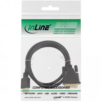 InLine HDMI–DVI-kaapeli uros / 18+1 uros kullattu 3 m