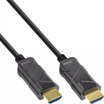 InLine HDMI AOC -kaapeli, Ultra High Speed HDMI -kaapeli, 8K4K, musta, 20 m