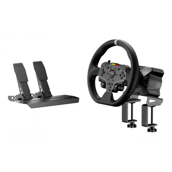 Moza Racing R3 -ratti ja polkimet PC:lle, ohjauspyörä + polkimet, PC, D-Pad, valikkopainike, tilapainike, tauko-/asetuspainike, aloituspainike, digitaalinen, rajoittamaton, suoraveto