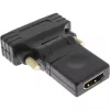 InLine HDMI–DVI-sovitin HDMI-naaras / DVI-uros joustava kullattu 4K2K