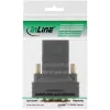 InLine HDMI–DVI-sovitin HDMI-naaras / DVI-uros joustava kullattu 4K2K