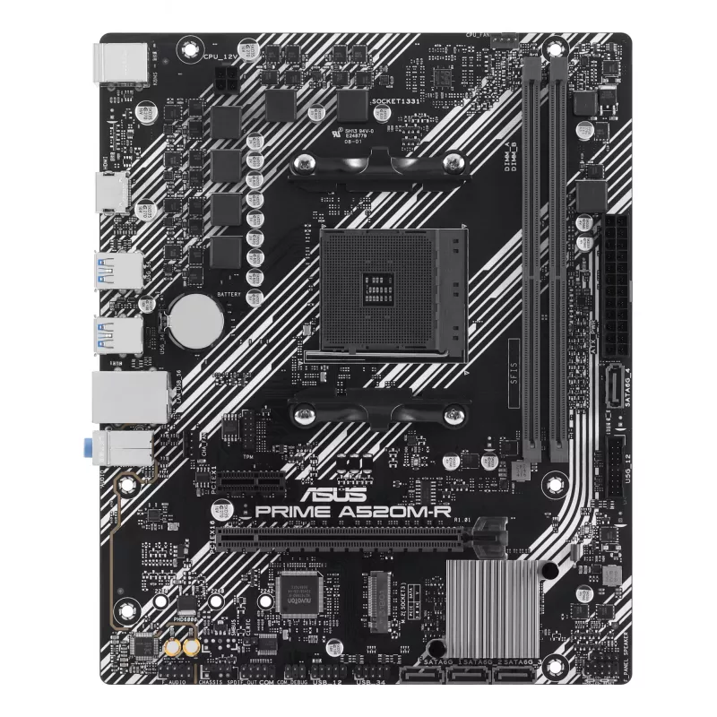 Emolevy ASUS PRIME A520M-R, AMD A520, Sockel AM4, micro ATX