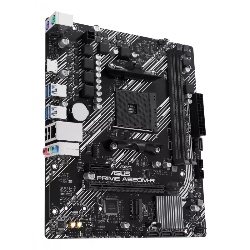 Emolevy ASUS PRIME A520M-R, AMD A520, Sockel AM4, micro ATX