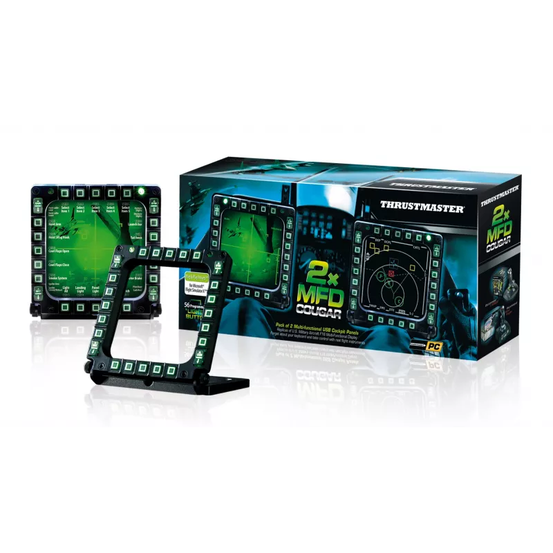 Thrustmaster MFD Cougar Pack musta joystick PC