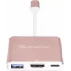 USB-C HDMI-videosovitin SILVERSTONE EP08 (USB-C 3.1, HDMI) pinkki